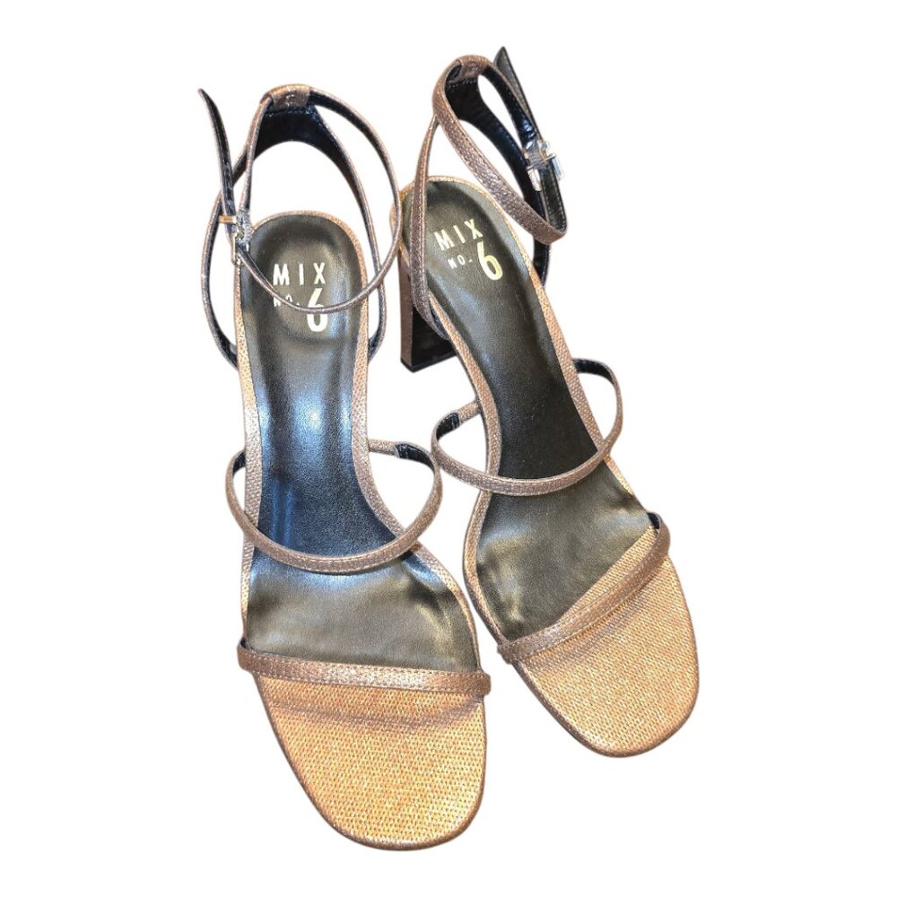 Bronze MIX NO. 6 Aliciana Heeled Sandal sz 9.5 - Picture 2 of 12